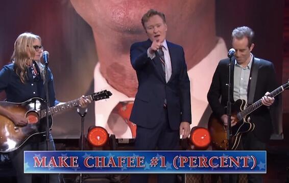 Ted Leo, Aimee Mann Team With Conan O&#039;Brien for Song Supporting Presidential Candidate Lincoln Chafee