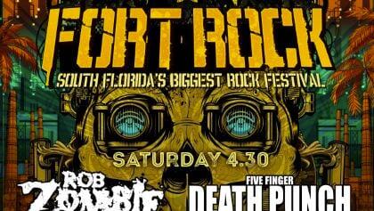 ROB ZOMBIE, DISTURBED, SHINEDOWN, FIVE FINGER DEATH PUNCH Set For 2016&#039;s FORT ROCK Festival