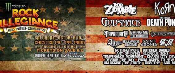 ROB ZOMBIE, KORN, GODSMACK, FIVE FINGER DEATH PUNCH Set For MONSTER ENERGY ROCK ALLEGIANCE