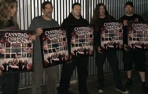 CANNIBAL CORPSE Awarded With Plaque Signifying Sales Of More Than Two Million