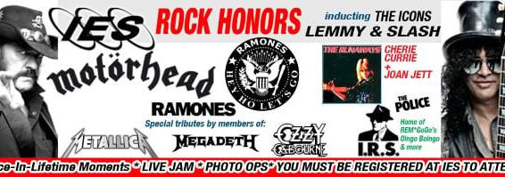 METALLICA, MEGADETH Members To Pay Tribute To LEMMY, SLASH At IES ROCK HONORS 