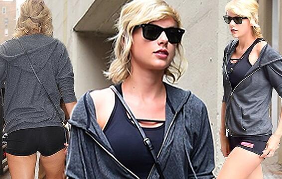 Taylor Swift dons tiny shorts for gym session in NYC
