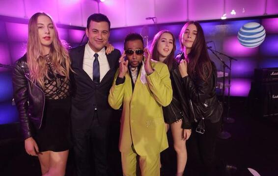 Haim and Morris Day &amp; the Time Team Up for &quot;Jungle Love&quot; on &quot;Kimmel&quot;