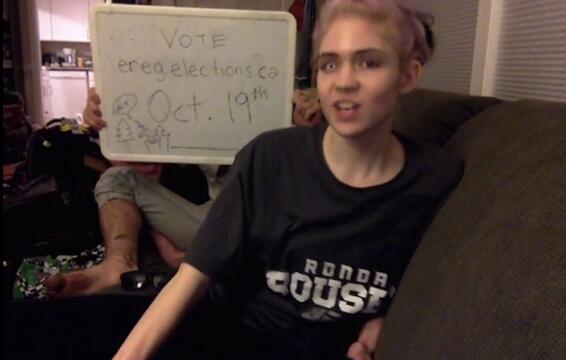 Grimes Records PSA Encouraging Canadians to Vote