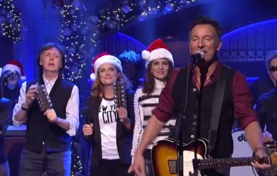 Bruce Springsteen and Paul McCartney Performed ‘Santa Claus Is Comin’ to Town’ Together on ‘SNL’