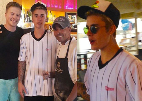 FOTOS: Justin Bieber atende fãs em Antigua, no Caribe