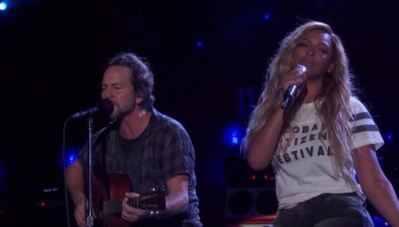 Pearl Jam Bring Out Beyoncé at Global Citizen Festival