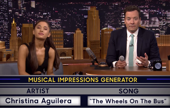 Ariana Grande Flawlessly Impersonated Britney, Christina, and Celine on ‘Tonight Show’