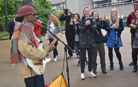 Nile Rodgers Busks in London