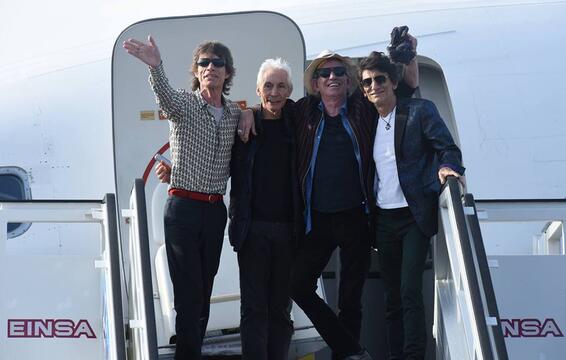 Rolling Stones já estão em Havana para um concerto histórico