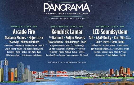 Panorama 2016 Lineup: Arcade Fire, Kendrick Lamar, LCD Soundsystem, and More